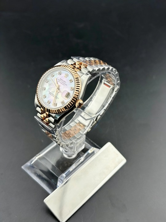 CLEANクリーン工場 ROLEXロレックスレディデ イトジャスト コンビローズゴールド278271 31m mマザーオブパール文字盤 フルーテッドベゼル ュビリープレスレット 1:1精度