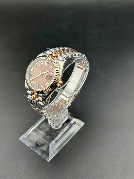 CLEANクリーン工場 ROLEXロレックスレディデ イトジャスト コンピローズゴールド278271 31m mローマン目盛り チョコレート文字盤 フルーテッ ドベゼル ジュビリープレスレット 1:1精度