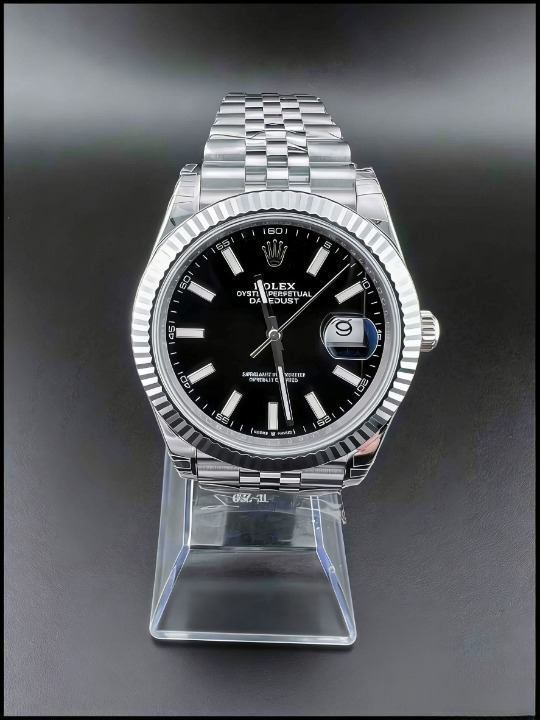 CLEANクリーン工場 ROLEXロレックスデイトジ  41mmブラック文字盤 ブルーテッド ャスト126334 ベゼル  ジュビリープレスレット 1:1精度
