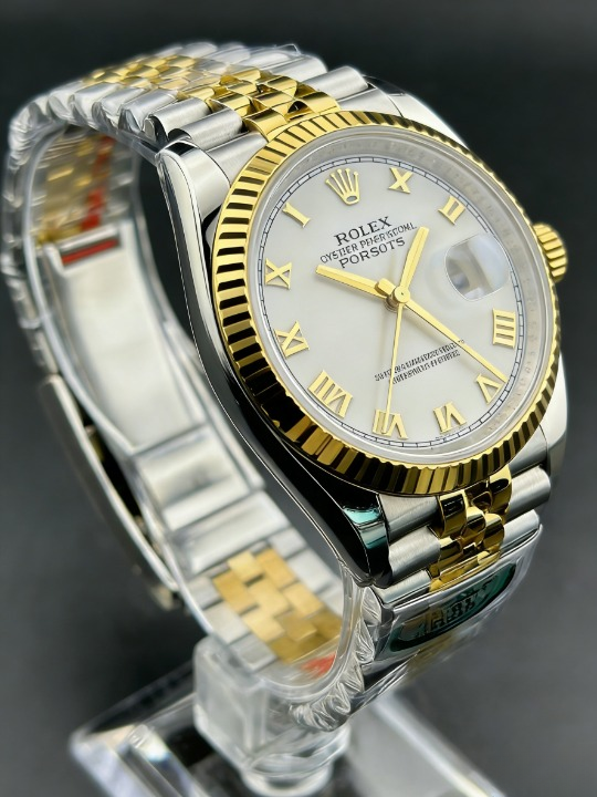 CLEANクリーン工場 ROLEXロレックスデイトジ ャスト126233 36mmコンビゴールド ホワイトダ イヤル ジュビリープレスレット 1:1精度