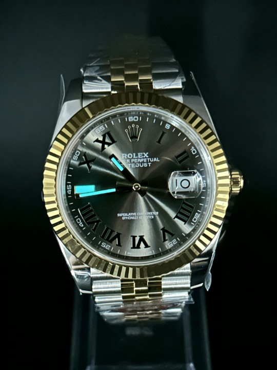 CLEANクリーン工場 ROLEXロレックスデイトジ ャスト126333 41mmコンビイエローゴールド ス レートローマ ウィンブルドンダイヤル ジュビリ ープレスレット 1:1精度