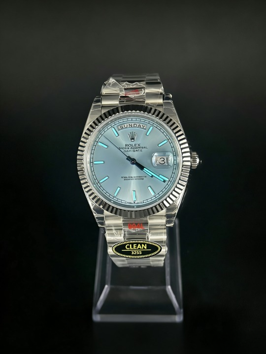 CLEANクリーン工場 ROLEXロレックスデイデイ  40mmアイスブルー文字盤 フルーテッ ト 228236 ドベゼル プレジデントプレスレット 1:1精度