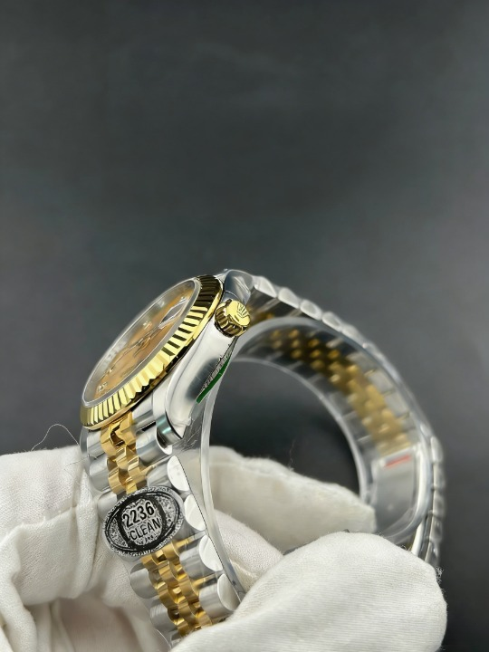 CLEANクリーン工場 ROLEXロレックスレディデ イトジャスト コンビゴールド278273 31mmダイ ヤモンド目盛り イエローゴールド文字盤 フルーテ ッドベゼル ジュビリープレスレット 1:1精度