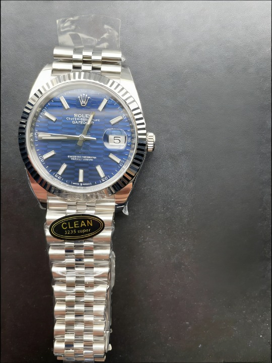 CLEANクリーン工場 ROLEXロレックスデイトジ ャスト126334 41mmフルーテッドモチーフ文字盤 フルーテッドベゼル ジュビリープレスレット 1:1 精度