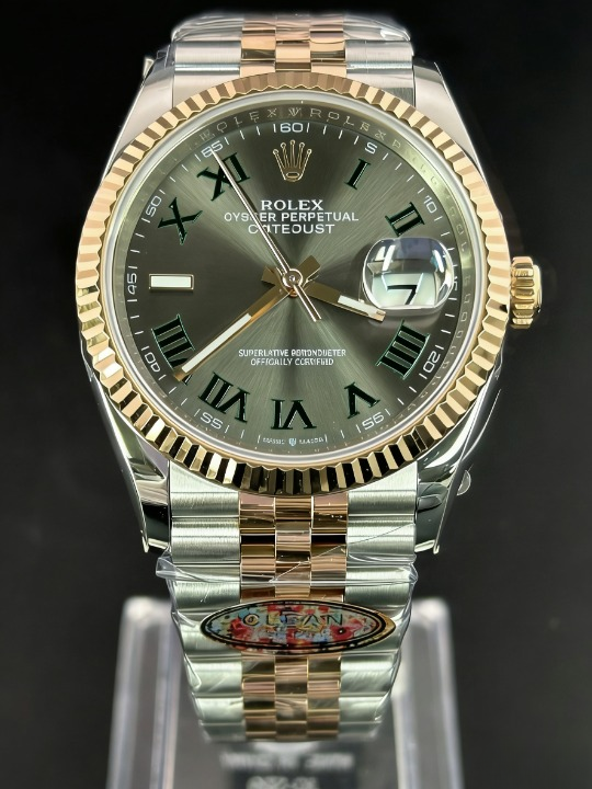 CLEANクリーン工場 ROLEXロレックスデイトジ  41mmコンビローズゴールド スレー ャスト126331 トローマ ウィンブルドンダイヤル ジュビリープ レスレット 1:1精度