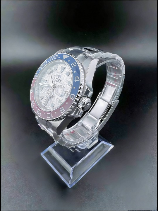 CLEANクリーン工場ROLEXロレックスGMTマスタ ー 1140mm126719BLROメテオライト 隕石文字盤 赤青ペプシベゼル 1:1精度