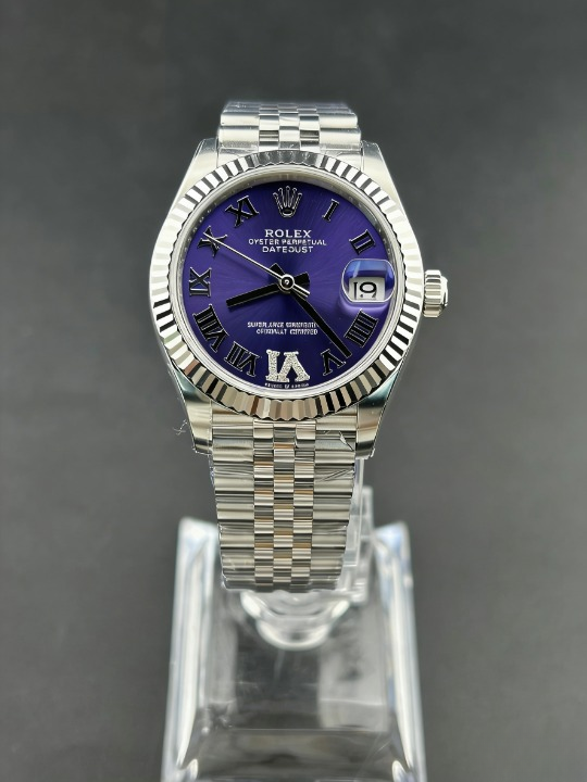 CLEANクリーン工場 ROLEXロレックス レディ デ イトジャスト278274 31mmパープル文字盤 フル ーテッドベゼル ジュビリープレスレット 1:1精度