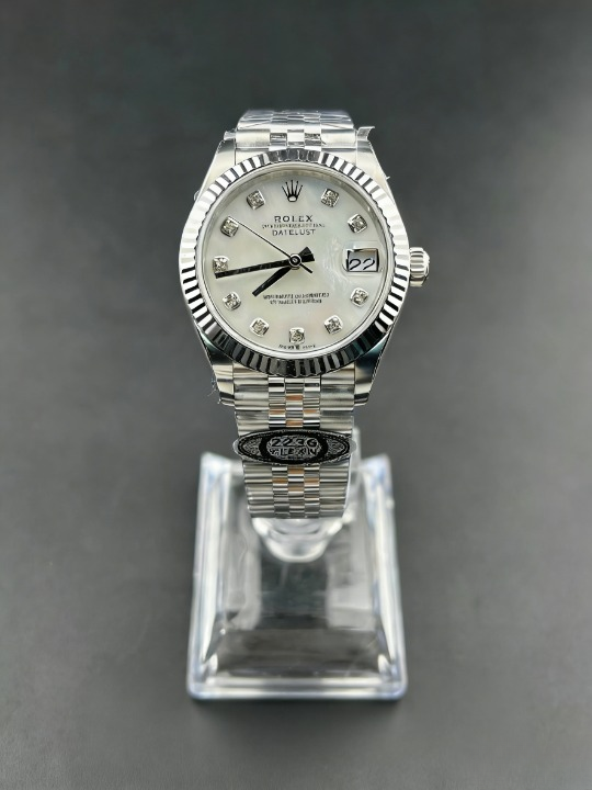 CLEANクリーン工場  ROLEXロレックス レディ デ イトジャスト278274 31mmホワイトマザーオブパ ール文字盤 ダイヤモンド目盛り フルーテッドベ ゼル ジュビリープレスレット 1:1精度