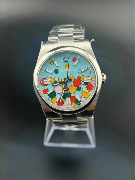 CLEANクリーン工場  ROLEXロレックス オイス ターパーペチュアル124300 セレブレーシ 41mm ョンモチーフ文字盤 オイスタースチール 1:1精度度