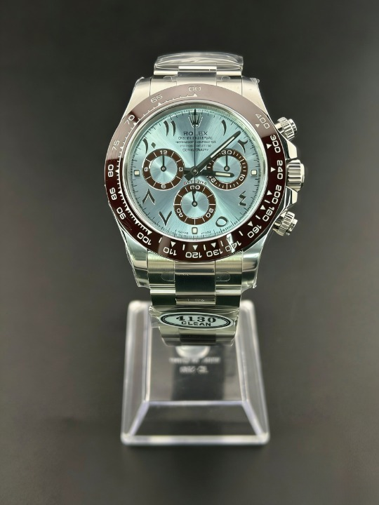 CLEANクリーン工場ROLEXロレックス デイトナ 116506 アイスプルーアラビア文字盤 cal.4130ムープ メントスケルトン 1:1精度