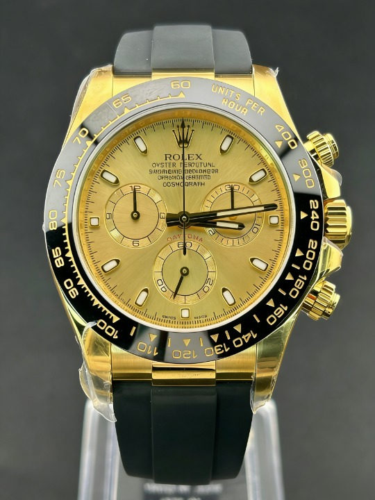 CLEANクリーン工場ROLEXロレックスデイトナ 116518 ゴール シャンパンブラックパンダ文字盤 cal.4130 1:1精度
