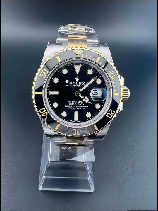 CLEANクリーン工場 ROLEXロレックスサブマD ーナデイト40mm 116613LN コンビゴールド プラ ック文字盤 1:1級