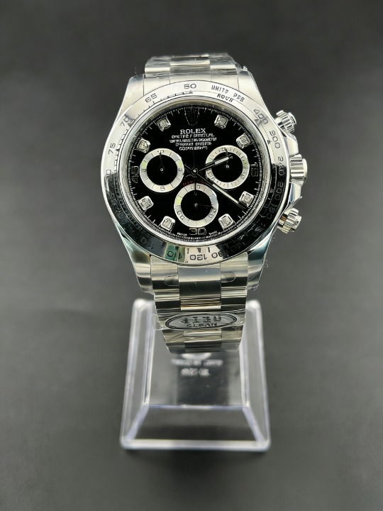CLEANクリーン工場ROLEXロレックス ホワイト ゴールド デイトナ116509プラチナベゼル グレー文 字盤ダイヤモンド目盛り cal.41301:1精度