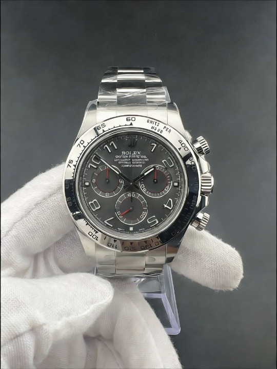 CLEANクリーン工場ROLEXロレックス デイトナ 116509赤針グレー文字盤 ホワイトゴールドcal.4130 1:1精度
