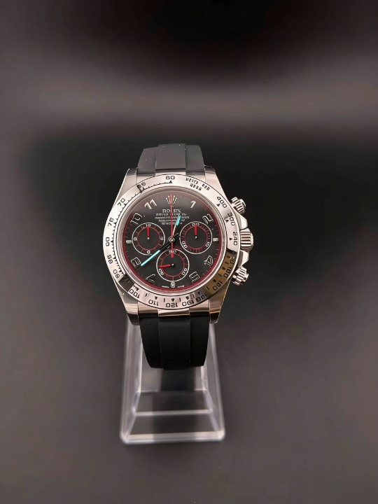 CLEANクリーン工場ROLEXロレックスデイトナ 116519赤針ブラック文字盤 ホワイトゴールド cal.4130 1:1精度