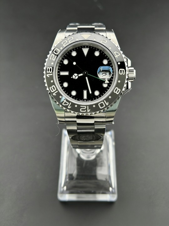 CLEANクリーン工場 ROLEXロレックスGMTマス ター ll 126710GRNR 40mmブラック/グレーベゼ ル グリーン針 1:1精度