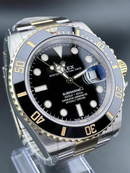CLEANクリーン工場 ROLEXロレックスサプマリ ーナデイト41mm 126613LN コンビゴールド  ブラ ック文字盤  1:1級