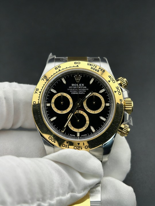 CLEANクリーン工場ROLEXロレックスデイトナ 126503 コンビイエローゴールド ブラック文字盤 cal.4131 1:1精度