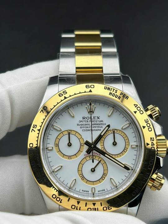 CLEANクリーン工場ROLEXロレックスデイトナ 126503 コンビイエローゴールド ホワイト文字盤 cal.4131 1:1精度