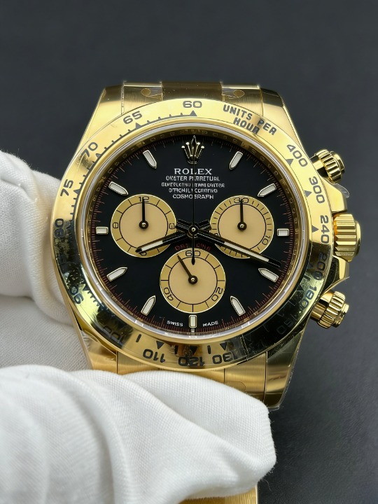 CLEANクリーン工場ROLEXロレックス デイトナ 126508 イエローゴールド ブラック文字盤 cal.4131 1:1精度