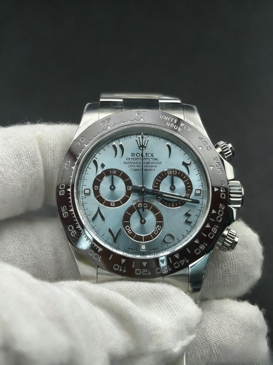 CLEANクリーン工場ROLEXロレックス デイトナ 116506 アイスプルーアラビア文字盤 cal.4130ムープ メントスケルトン 1:1精度