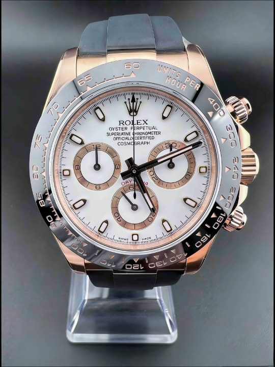 CLEANクリーン工場ROLEXロレックス デイトナ 116515LN ローズゴールド ホワイト文字盤 cal.4130 1:1精度