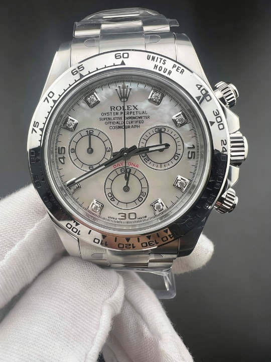 CLEANクリーン工場ROLEXロレックス デイトナ 116509 プラチナ 天然マザーオプパール文字盤 ダ イヤモンド目盛り cal.4130 1:1精度