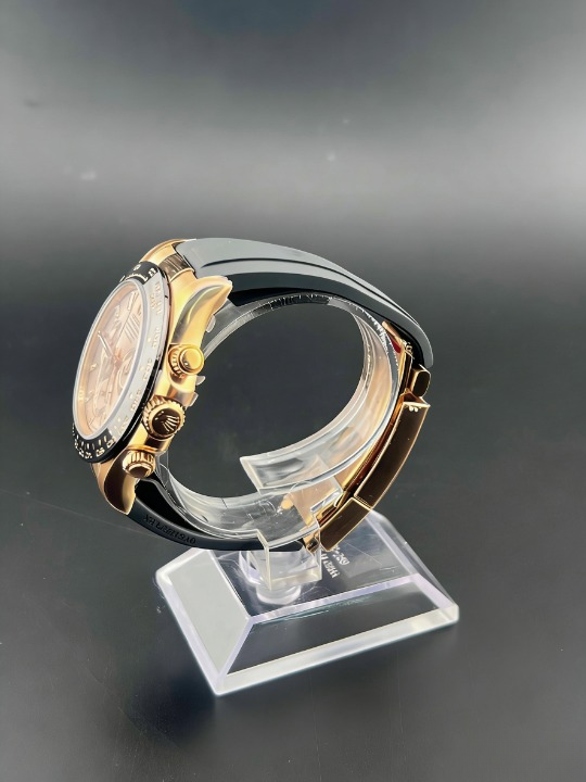 CLEANクリーン工場ROLEXロレックス デイトナ 116515LN エバーローズゴールド バゲットダイヤ モンド文字盤 ラバーベルト cal.4130 1:1精度