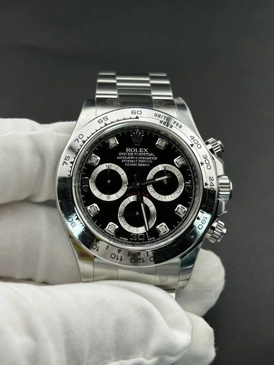 CLEANクリーン工場ROLEXロレックス ホワイト ゴールド デイトナ116509プラチナベゼル グレー文 字盤ダイヤモンド目盛り cal.41301:1精度