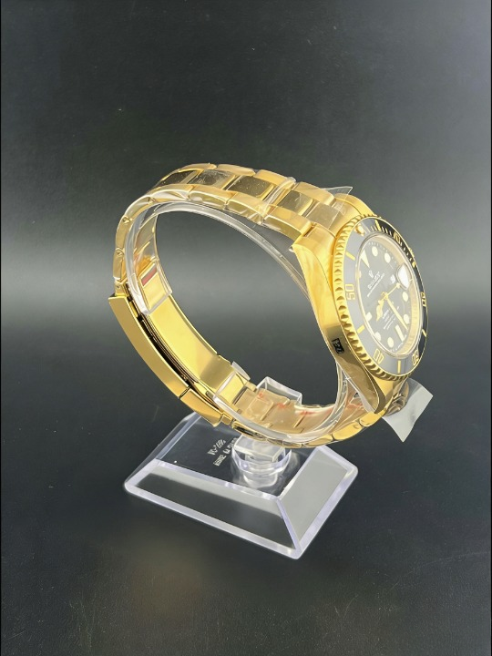 CLEANクリーン工場 ROLEXロレックスサブマリ ーナデイト40mm 116618LN ゴールド ブラック文 字盤 1:1級