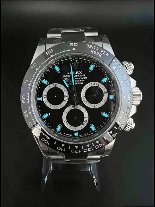 CLEANクリーン工場ROLEXロレックスデイトナ 116500LN プラック文字盤 cal.4130 1:1精度