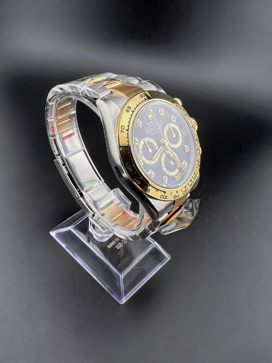 CLEANクリーン工場ROLEXロレックスデイトナ 116503 コンビゴールド ダイヤモンドインデック ス プラック文字盤 cal.4130 1:1精度