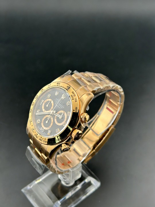 CLEANクリーン工場ROLEXロレックス デイトナ ローズゴールド  ダイヤモンドインデック 116505 ス ブラック文字盤 cal.4130 1:1精度
