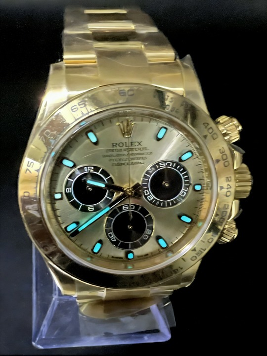 CLEANクリーン工場ROLEXロレックスデイトナ  イエローゴールド  シャンパン  パンダ文 116508 字盤 cal.41301:1精度