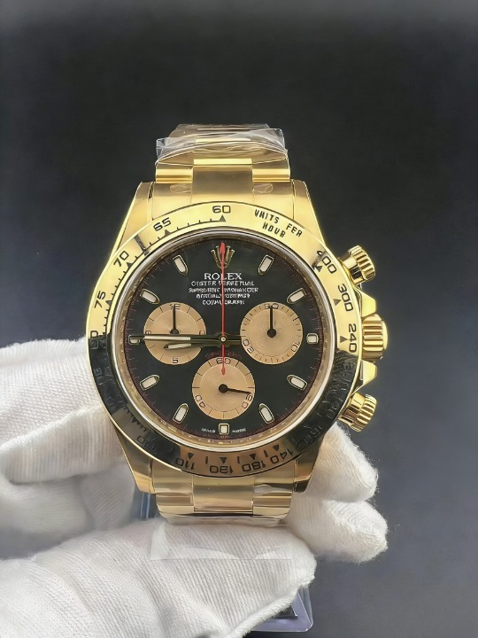 CLEANクリーン工場ROLEXロレックス デイトナ 116508 イエローゴールド ブラック文字盤 赤針 cal.4130 1:1精度