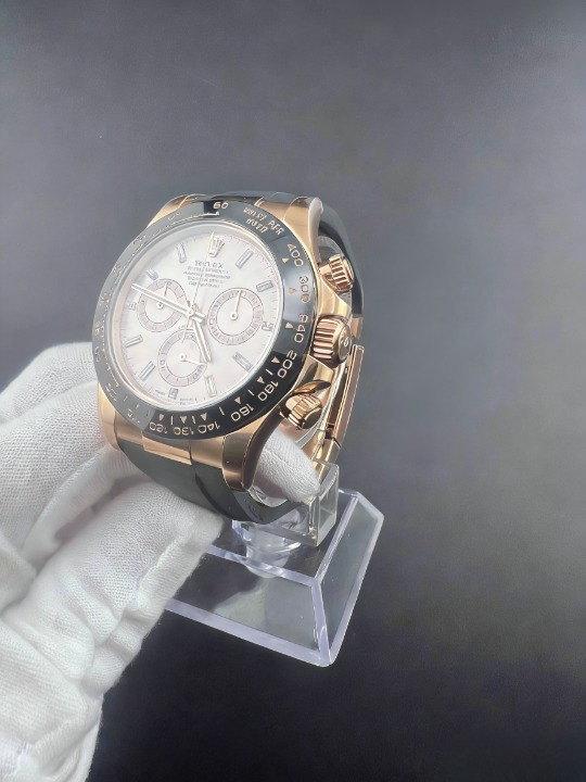 CLEANクリーン工場ROLEXロレックス デイトナ 116515LN エバーローズゴールド バゲットダイヤ モンド文字盤 ラバーベルト cal.4130 1:1精度