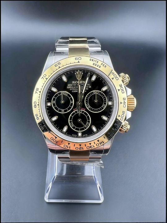 CLEANクリーン工場ROLEXロレックス デイトナ 116503 コンビイエローゴールド ブラック文字盤 cal.4130 1:1精度