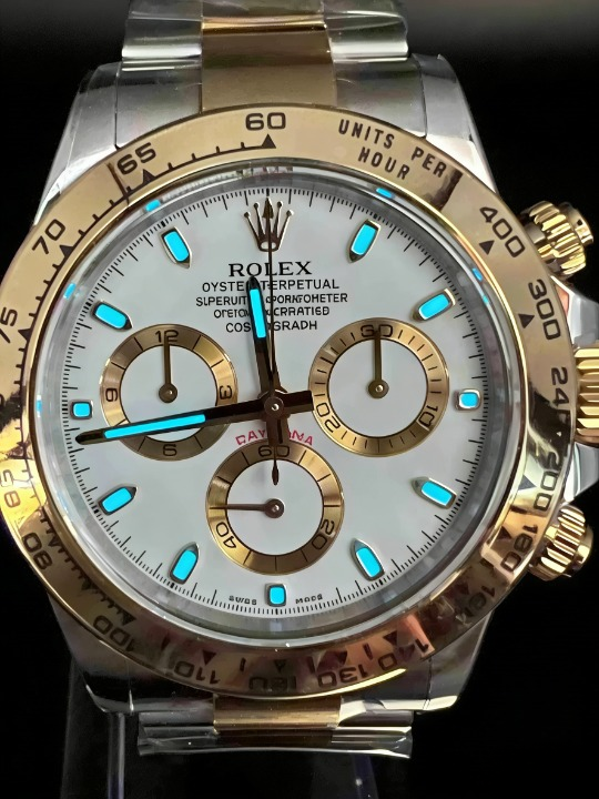 CLEANクリーン工場ROLEXロレックス デイトナ 116503 コンビイエローゴールド ホワイト文字盤 cal.4130 1:1精度