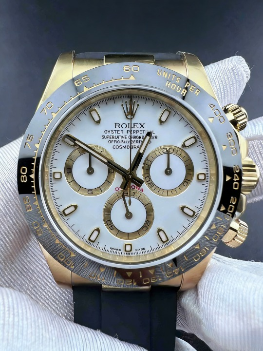 CLEANクリーン工場ROLEXロレックス デイトナ 116518LN イエローゴールド ホワイト文字盤 cal.4130 1:1精度