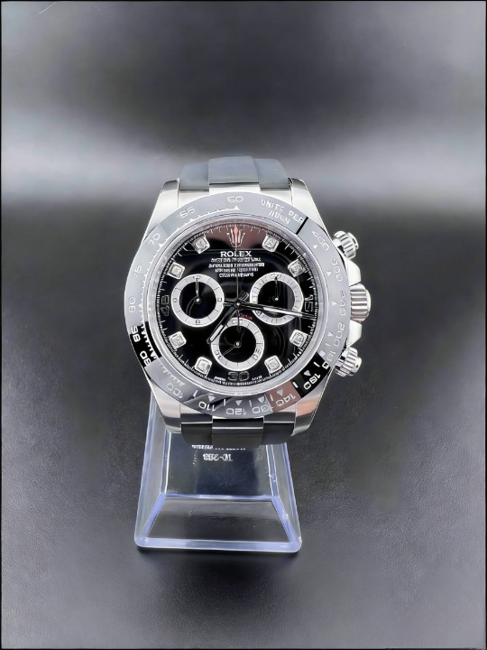 CLEANクリーン工場ROLEXロレックス デイトナ 116519LNダイヤモンド入り ブラック文字盤 cal.4130 1:1精度