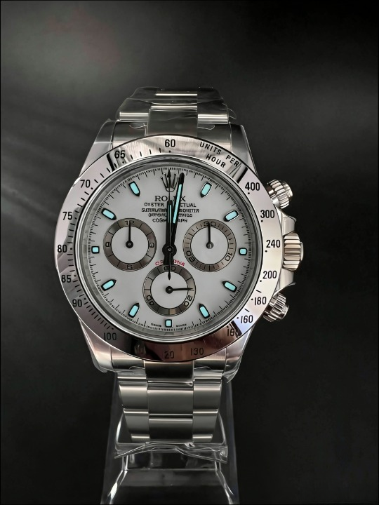 CLEANクリーン工場ROLEXロレックス デイトナ 116520ホワイト文字盤 cal.4130 1:1精度