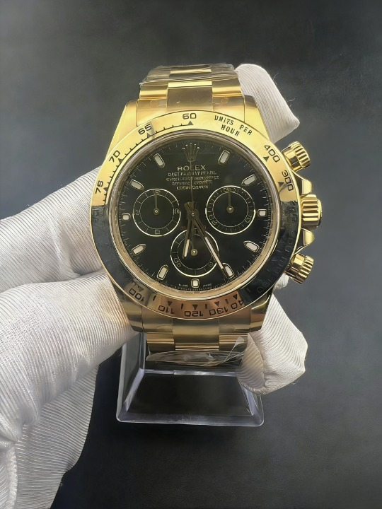 CLEANクリーン工場ROLEXロレックス デイトナ 116508 イエローゴールド ブラック文字盤 cal.4130 1:1精度