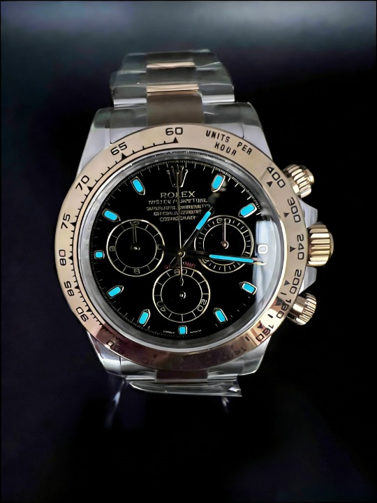 CLEANクリーン工場ROLEXロレックス デイトナ 116503 コンビイエローゴールド ブラック文字盤 cal.4130 1:1精度