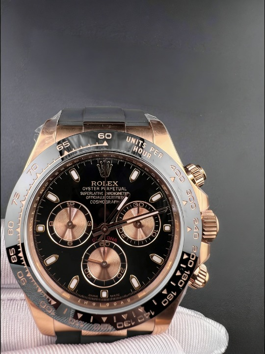 CLEANクリーン工場ROLEXロレックス デイトナ 116515LN エバーローズゴールド プラック文字盤 cal.4130 1:1精度