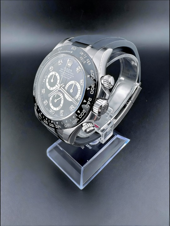 CLEANクリーン工場ROLEXロレックス デイトナ 116519LNダイヤモンド入り ブラック文字盤 cal.4130 1:1精度