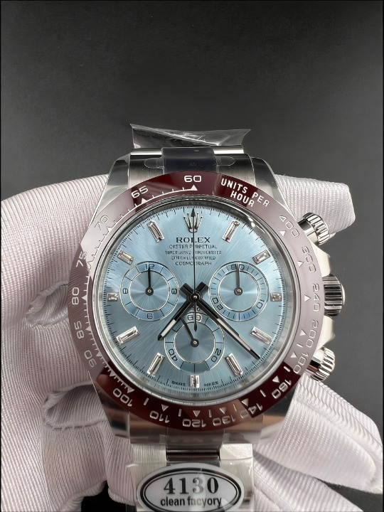 CLEANクリーン工場ROLEXロレックス デイトナ 116506プラチナ アイスプルー文字盤 ダイヤモン cal.4130 1:1精度