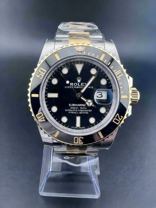 CLEANクリーン工場 ROLEXロレックスサブマD ーナデイト40mm 116613LN コンビゴールド プラ ック文字盤 1:1級