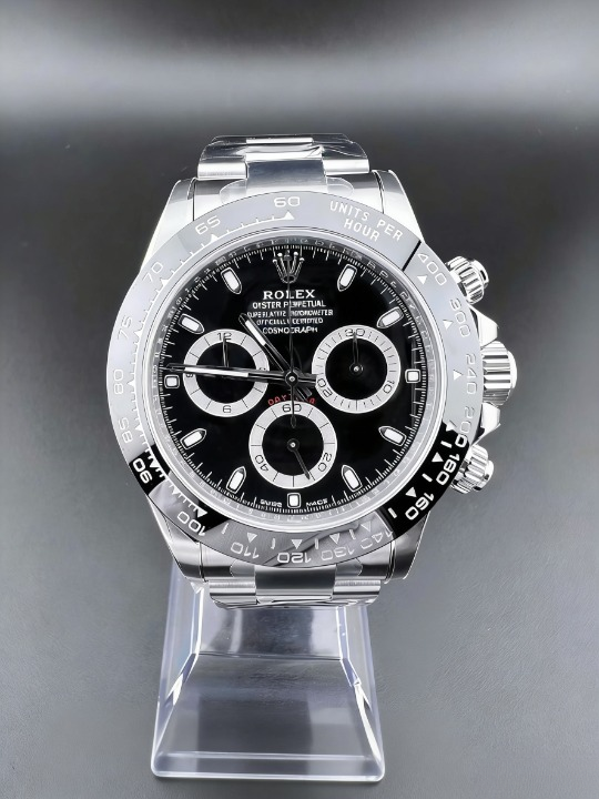 CLEANクリーン工場ROLEXロレックスデイトナ 116500LN プラック文字盤 cal.4130 1:1精度