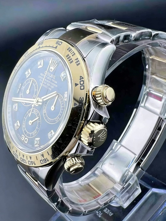 CLEANクリーン工場ROLEXロレックス デイトナ 116503 コンビゴールド ダイヤモンドインデック ス ブラック文字盤 cal.4130 1:1精度