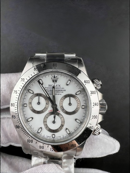 CLEANクリーン工場ROLEXロレックス デイトナ 116520ホワイト文字盤 cal.4130 1:1精度